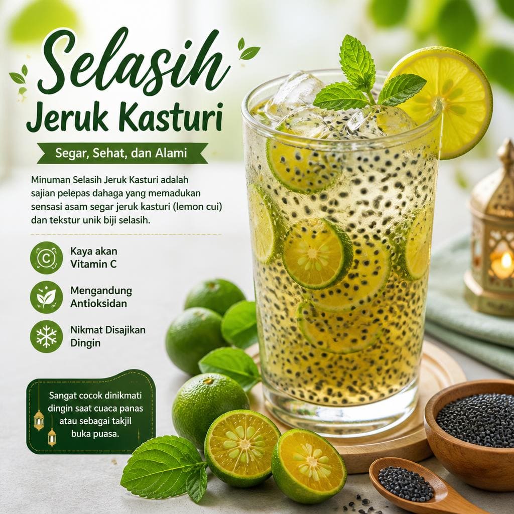 Selasih Jeruk Kasturi Warkop 88 dengan rasa segar dan ringan